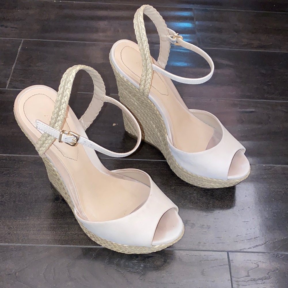 ALDO SOFT PINK SUEDE WEDGES